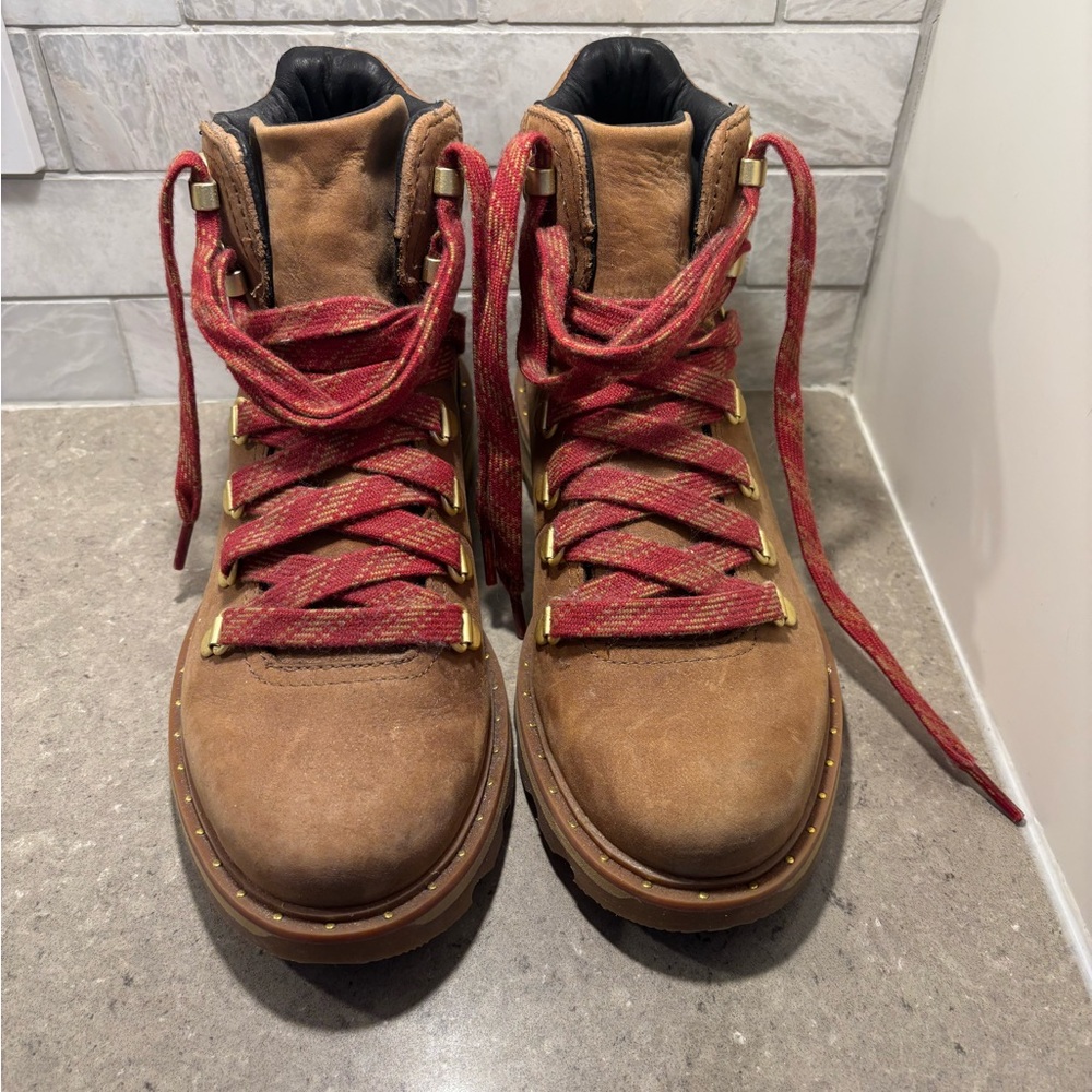 Sorel Brown and Red Winter Boots